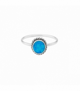 Anillo Plata Opalo Azul