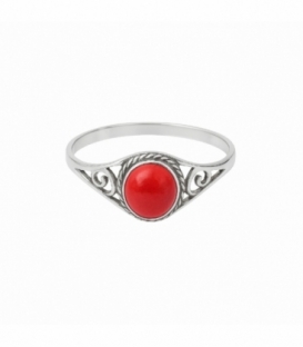 Anillo Plata Coral