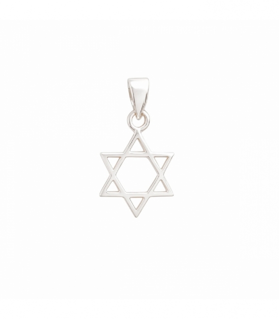 Colgante Plata Estrella de David 13mm
