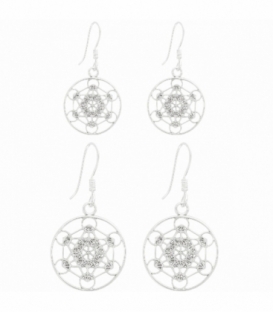 Pendiente Plata Metatron Precio Par