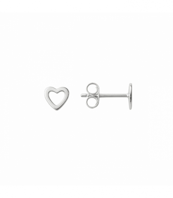 Pendiente Plata Corazon 4mm Precio Par