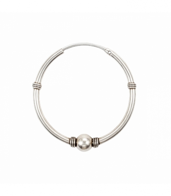 Aro Bali Plata 30 X 2mm Precio Par