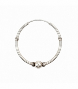 Aro Bali Plata 30 X 2mm Precio Par