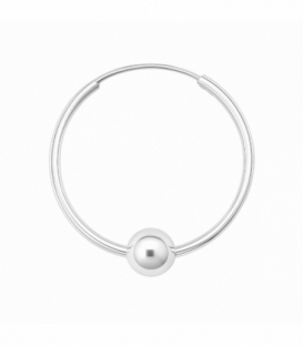 Aro Labrado Plata 35 X 2mm Bola 8mm Precio Par