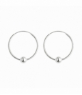 Aro Bali Plata 22 X 1.5mm Bola 5mm Precio Par