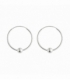 Créoles Argent Bali 22 X 1.5mm Boule 5mm Prix Paire