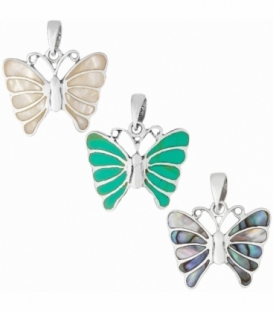 Colgante Plata Mariposa Piedra 1,80cm