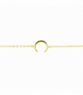 Pulsera Plata Luna Invertida 16+2,5cm Bañada