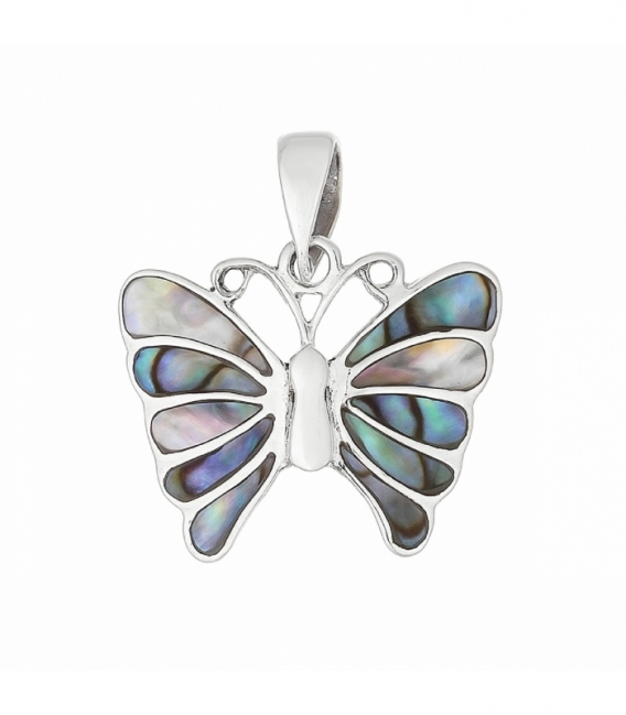 Colgante Plata Mariposa Piedra 1,80cm