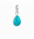 Colgante Plata Lagrima Piedra 12mm