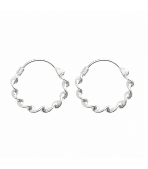 Créoles Argent Tressées grosseur 1.5mm