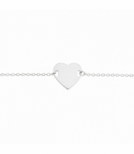 Pulsera Plata Corazon 15,5+3cm