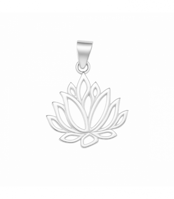 Colgante Plata Flor Loto 1,90cm