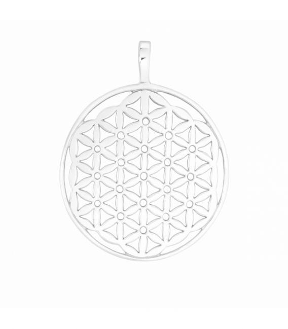 Colgante Plata Flor Vida 26mm