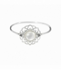 Bague Argent Mandala Nacre