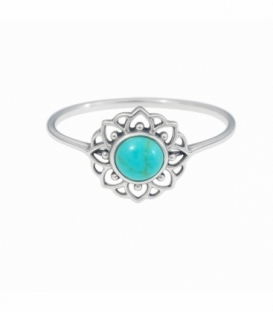 Anillo Plata Mandala Turquesa