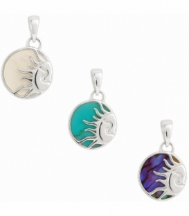 Colgante Plata Sol Minerales Ø12mm