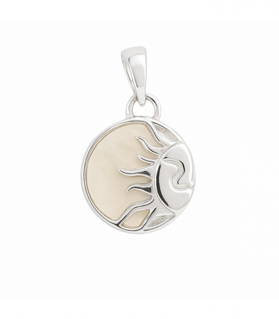 Colgante Plata Sol Minerales Ø12mm