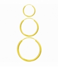 Aro Plata Liso Grosor 2mm Bañado en Oro