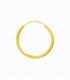 Créoles Argent Lisses Grosseur 1.2mm. Recouvert d'Or