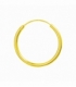 Créoles Argent Lisses Grosseur 1.2mm. Recouvert d'Or
