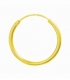 Créoles Argent Lisses Grosseur 1.2mm. Recouvert d'Or