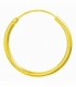 Créoles Argent Lisses Grosseur 1.2mm. Recouvert d'Or