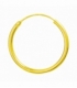 Créoles Argent Lisses Grosseur 1.2mm. Recouvert d'Or