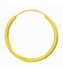 Créoles Argent Lisses Grosseur 1.2mm. Recouvert d'Or