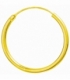Créoles Argent Lisses Grosseur 1.2mm. Recouvert d'Or