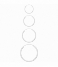 Aro Plata Liso 8 a 60mm Grosor 1.2mm. Precio par