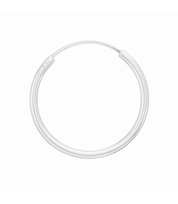 Créoles Argent Lisses 8 a 60mm Grosseur 1.2mm Prix Paire
