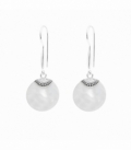 Boucle d'oreille Argent Nacre 34mm Prix Paire