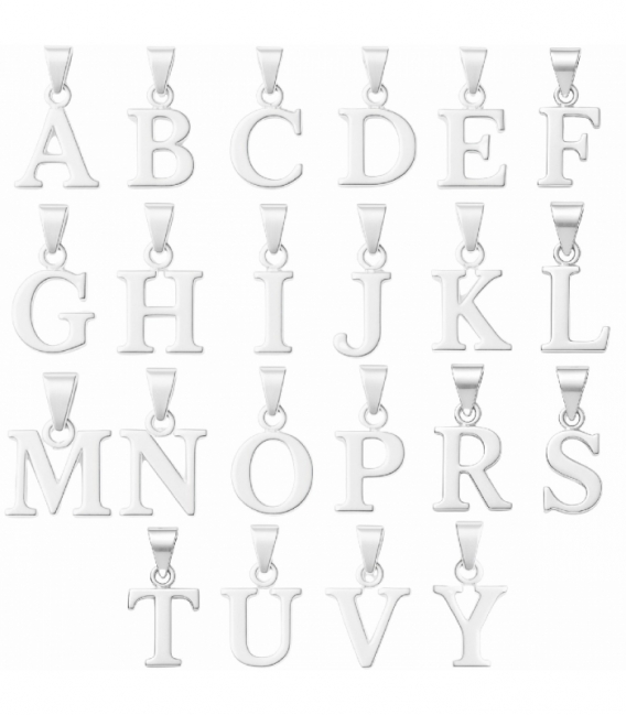 Colgante Plata Letras 15mm