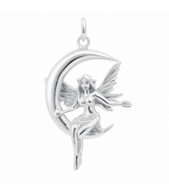 Colgante Plata Hada Luna 38mm