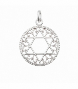 Colgante Plata Estrella David 23mm