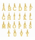 Colgantes Plata Letras Bañadas 7mm