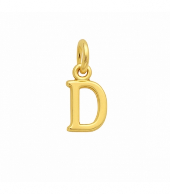 Colgantes Plata Letras Bañadas 7mm
