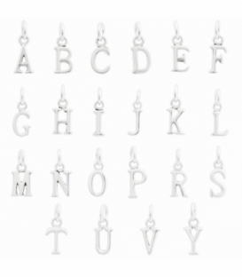 Colgantes Plata Letras 7mm