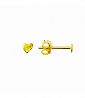 Pendiente Plata Corazon Bañado Precio Par