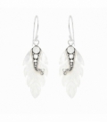 Pendiente Plata Hoja Nacar Filigrana 25mm Precio Par