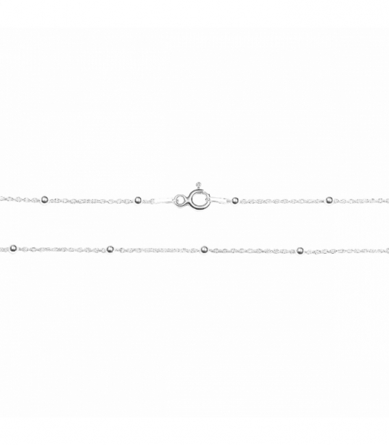 Cadena Plata Bolas (2mm) Forzada