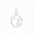Colgante Plata Gato 10mm