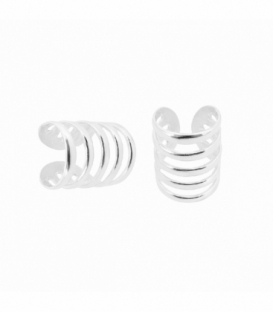 Cartilago Plata Cinco Lineas Precio Par