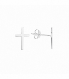 Pendiente Plata Cruz. Precio Par