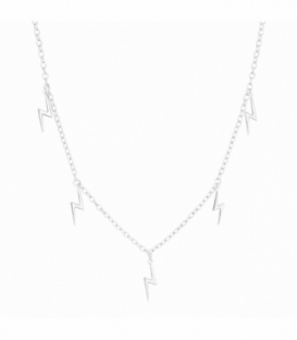Gargantilla Plata Cinco Rayos 40+3cm