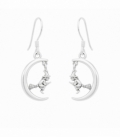 Pendiente Plata Luna Bruja. Precio Par
