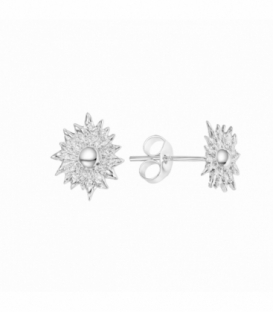 Pendiente Plata Flor Precio Par