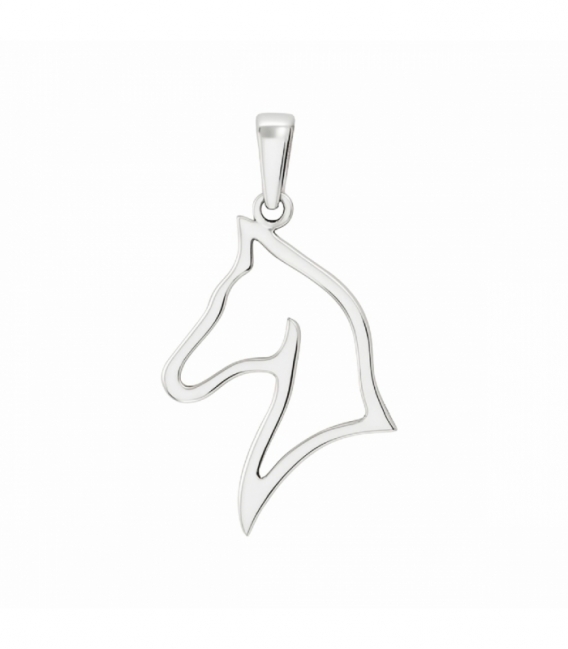 Pendentif Argent Tête de Cheval 30mm