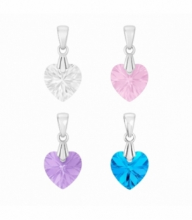 Pendentif Argent Cœur Zirconium 10mm